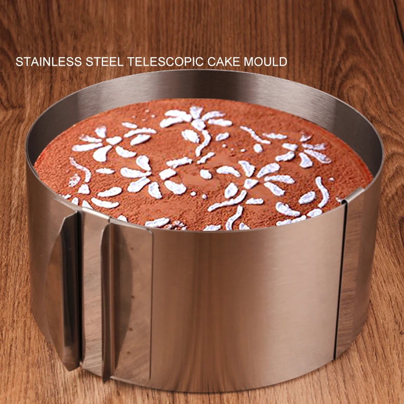 6Pcs/set Stainless Steel Mousse Cake Ring Mold 3D Baking Dessert Cookie Pastries Cutter Circle Round Mould Bakeware Accessorie