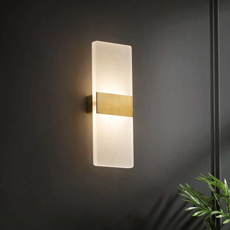 Modern Mini LED Wall Lamp Acrylic 85-265V Simple Bedroom Sconce Living Room Bedside Stair Home Decor Indoor Wall Lights Fixtures