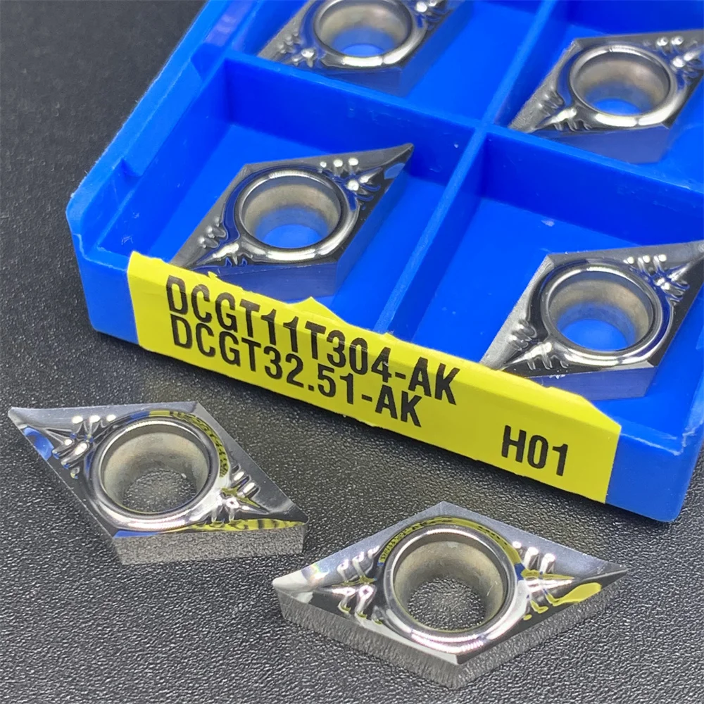 Лезвие из алюминиевого сплава DCGT070202 DCGT070204 DCGT070208 AK H01 100% оригинальное DCGT11T302 DCGT11T304 DCGT11T308 AK H01 обработка
