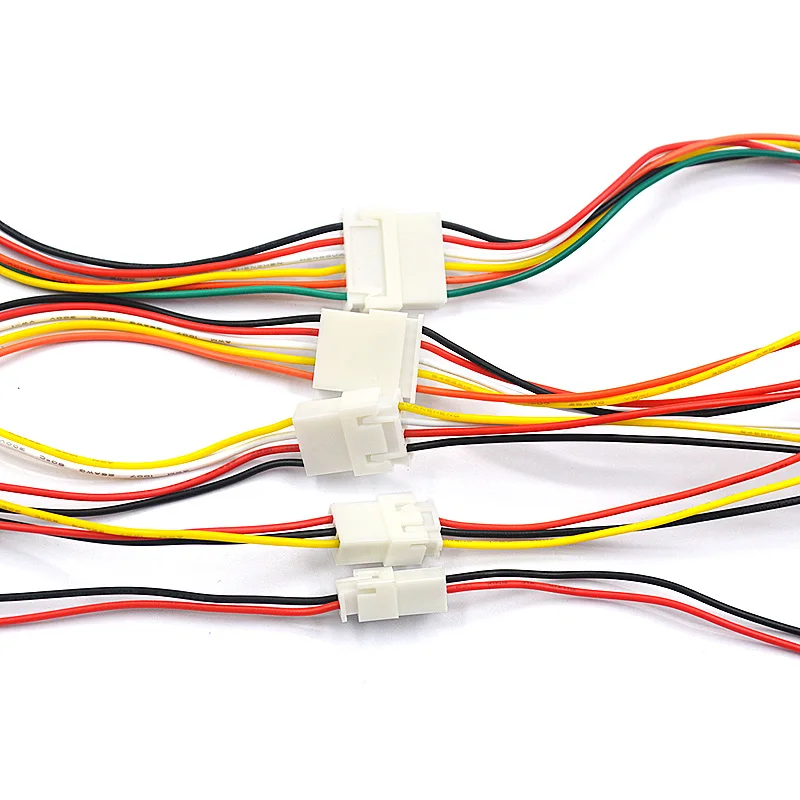

10PCS XH2.54 2/3/4/5/6Pin 2.54mm Pitch Wire Cable Connector Plug Male/Female Battery Charging Cable 100/200/300MM Length 26AWG