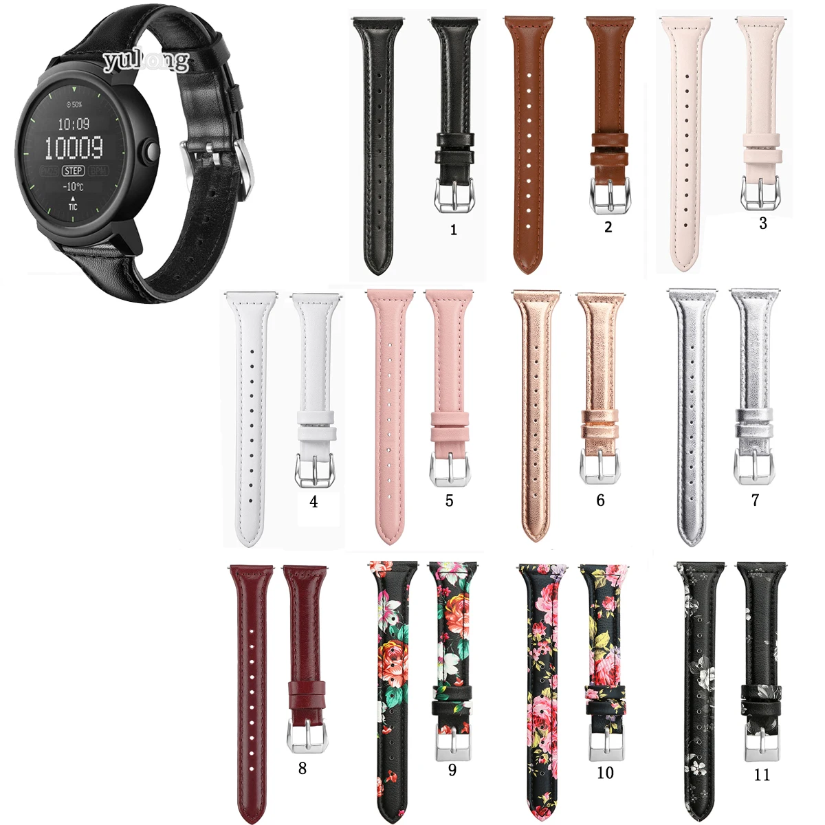 Тонкий кожаный ремешок для часов 20 мм 22 мм, ремешок для Haylou LS02 Ticwatch 2 E, браслет для Ticwatch Pro E2 S2 GTX Pro3/Pro 2020/Pro 4G