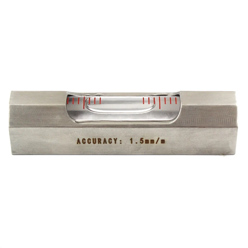 HACCURY Mini Bar Type Spirit Level Bubble Stainless Steel Mini Level Bubble for Machine Tool length 84mm