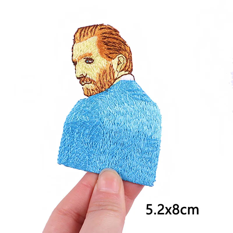 Jesus Clothing Thermoadhesive Patches Van Gogh Embroideried Patches For Clothing Cross Embroideried Wave DIY Patches For Clothes