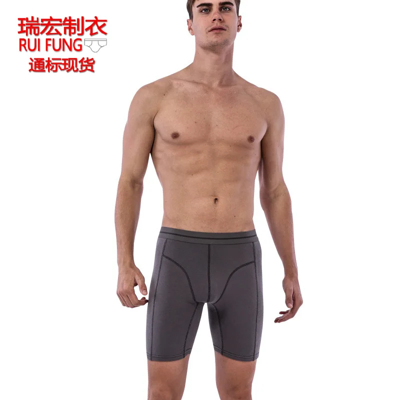 2pcs lot mens winter thick underwear boxers shorts casual cotton knee length men long leg sport boxer man thin underpans