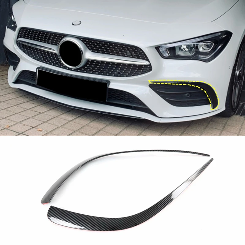 Car Front Bumper Splitter ABS Decoration For Mercedes Benz CLA class C118 2019-2024 CLA250 CLA180 CLA200 Front Canards