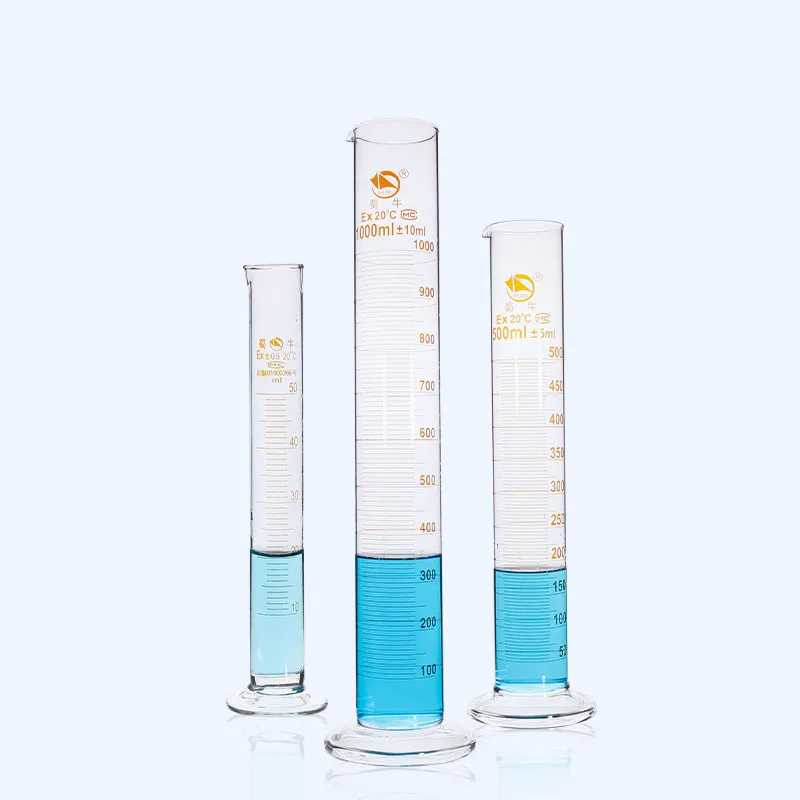 1pcs Lab Scaled Measuring Cylinder 5ml To 1000ml Thicken Glass Measurement Container Lab Supplies