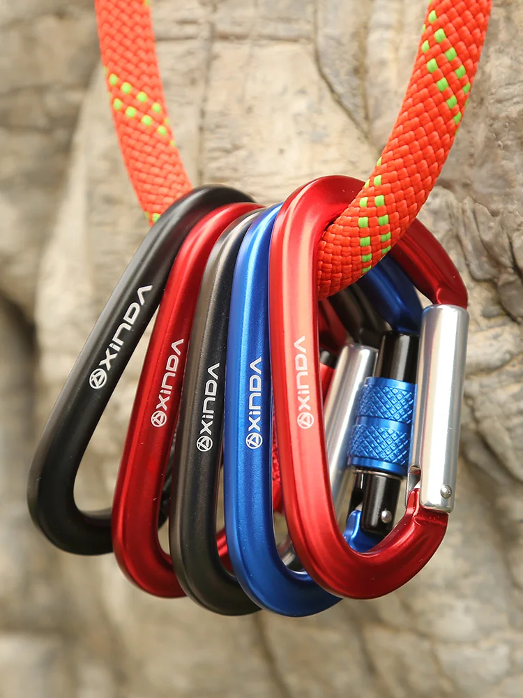 Xinda Outdoor wielofunkcyjny Quickdraw klamra Camping brelok plecak hamak huśtawka D kształt karabinek na klucze