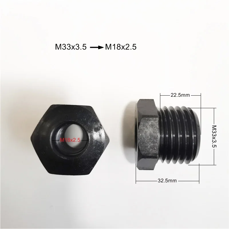 1pc Lathe Spindle Adapter 1 8TPI / M33 x 3.5 to M18 x 2.5 Thread Chuck Insert Adapter Wood Turning Tool Accessories