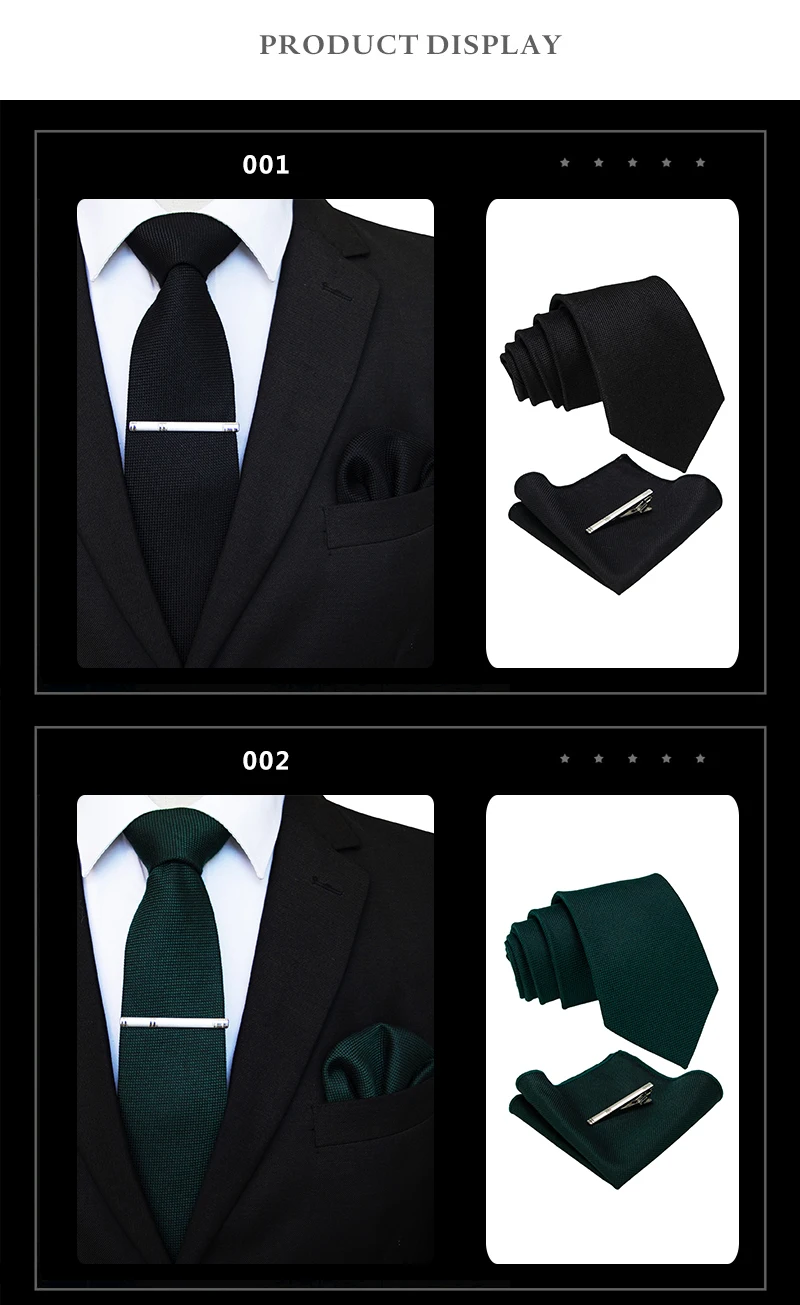 KAMBERFT Neue Herren-Wollkrawatte aus festem Mikrofaser, 8 cm, burgunderrote Krawatten und Einstecktuch-Set, Geschenk für Hochzeiten und Partys für Herren. – Detail 3