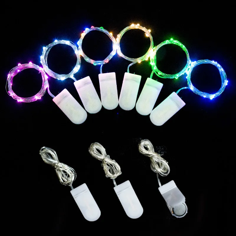 10pcs 1M 2M Copper Wire LED String Lights Holiday Lighting Fairy Garland for Christmas Tree Wedding Party Decoration Lamp