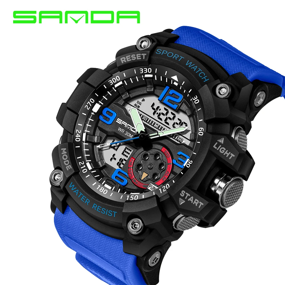 Sanda Sport Watch Men 2020 Clock Male Led Digital Quartz Wrist Watches Men\'s Top Brand Luxury Digital-watch Waterproof Relogio