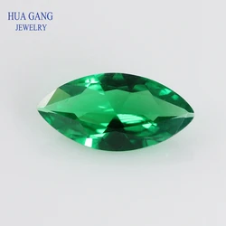 Green Nano Stone Marquise Shape Synthetic Gems For Jewelry Making 1.5x3mm-8x16mm