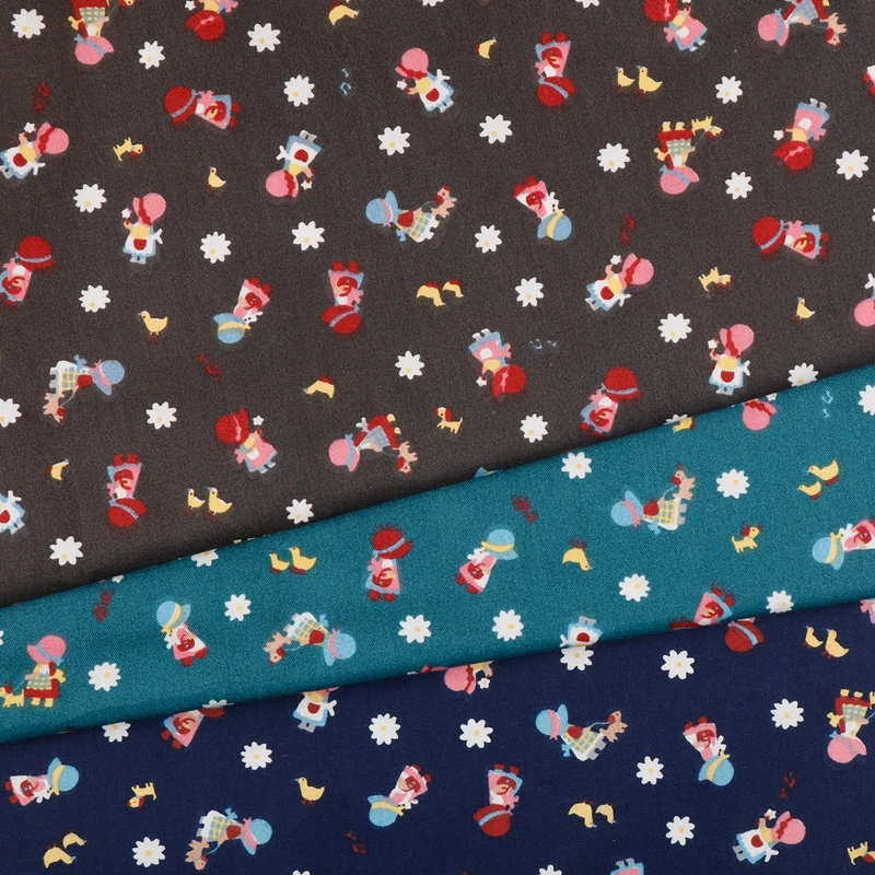 Cartoon Little Girl Series Printed Twill Fabric Cloth For DIY Sewing Baby&Child Quilting Bedsheet Clothes Skirt Textile Material