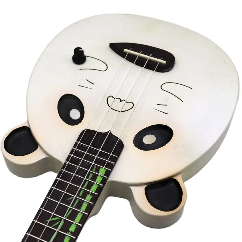 Electric ukulele silent guitar full Okoume wood body silent ukulele guitar white color 21 inch 4 string mini guitar