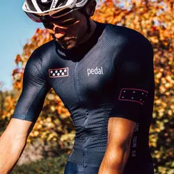2021 short sleeve Jersey Summer green road bike riding clothing Breathable Team Black  cycling Jersey