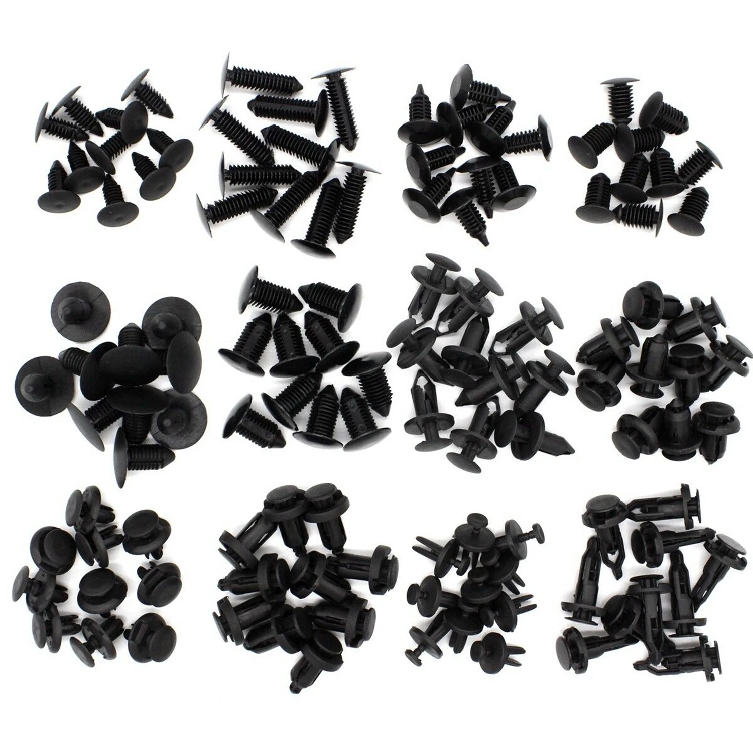 120 Car Body Plastic Push Pin Rivet Fasteners Trim Moulding Clips-Universal Fits For GM Ford Chrysler Toyota Honda Fixed Panel