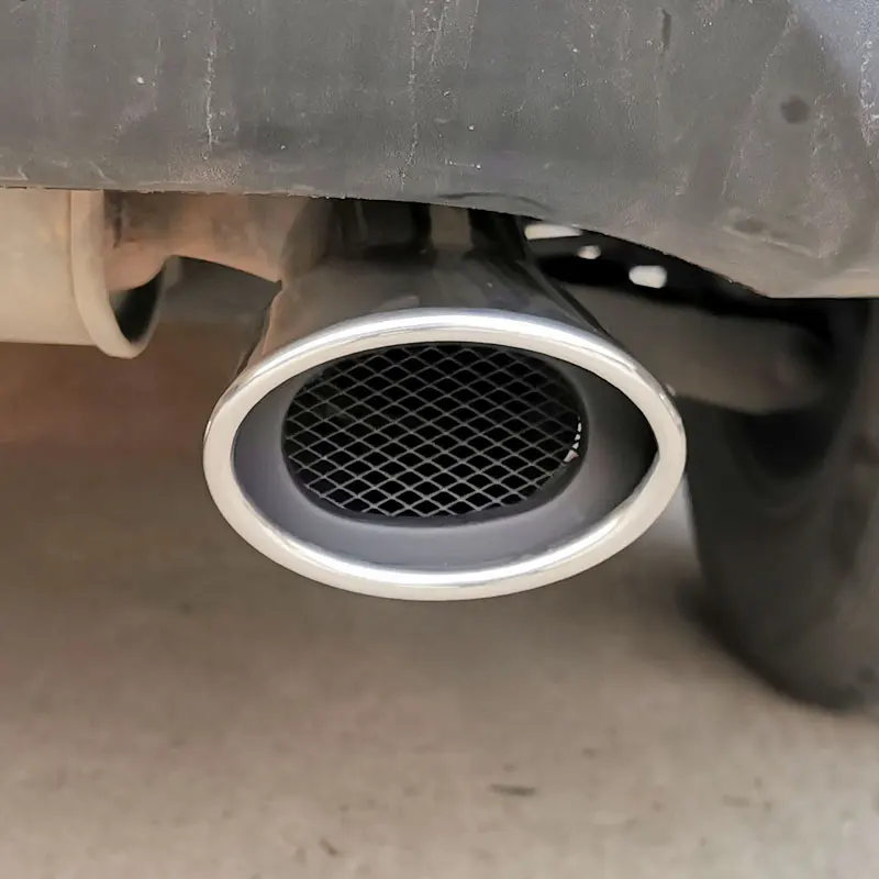 accesorios Car Exhaust Tip Stainless Steel Carbon Firber Pipe Chrome Tail Muffler Accessories Decorative pipe For ix35 hyundai 4