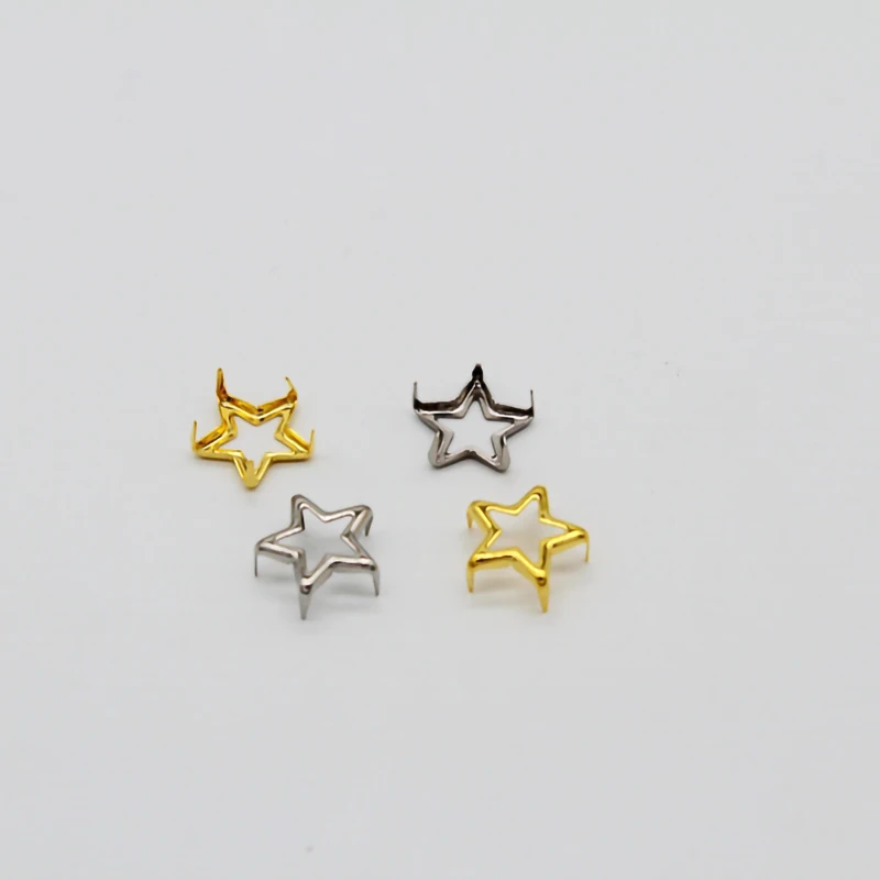 12mm Hollow Out Star Garment Bracelet Rivets Nailhead Claws Stud For Hat Bag Shoe Jeans Leather Craft Clothes Accessories