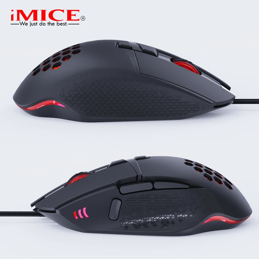 Wired LED Gaming Mouse 7200 DPI Computer Mouse Gamer USB Ergonomic Mause  With Cable For PC Laptop RGB optical Mice With Backlit