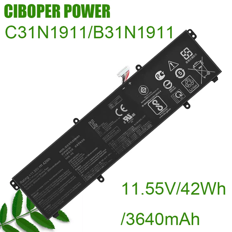 

CP Original Battery B31N1911 C31N1911 11.55V/42Wh For VivoBook Flip 14 SeriesTM420IA M413DA F413FFK433FA V4050FF V4050FA TP420IA