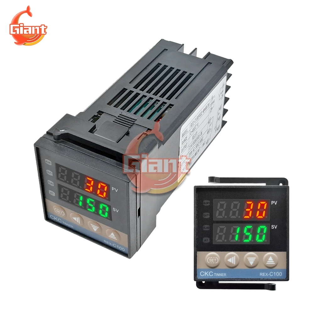 Digital PID Temperature Controller REX-C100  LCD Relay Solid State Thermostat K Thermocouple M*AN V*AN Probe Temp Meter Tester