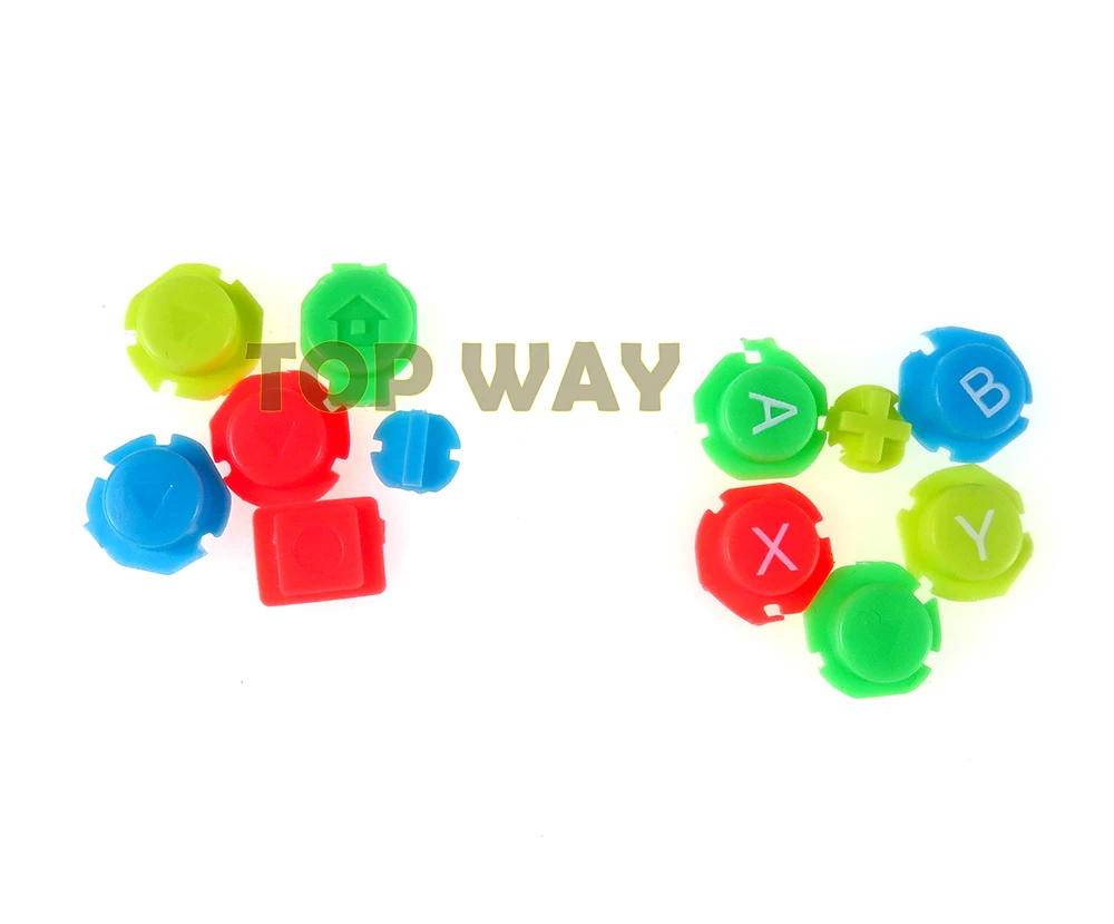 1set Joystick Tombol Tombol Arah ABXY Warna-warni untuk Pengendali Nintendo Switch NS NX Joy-con Pengontrol Kiri Kanan