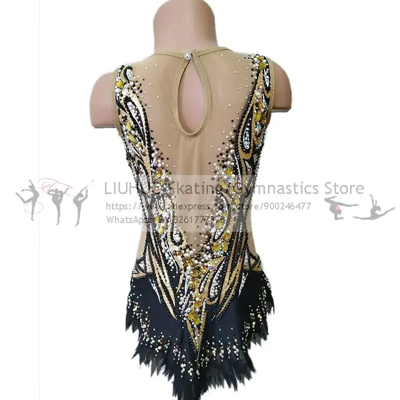 Custom Rhythmic Gymnastics Leotard Figure Skating Dress Women\'s Girls Ice Skating Performance Competition Dance Artistic Costume