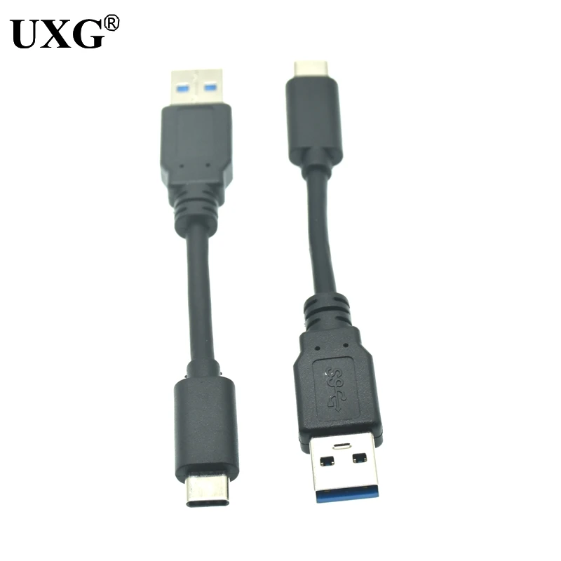 10cm USB Type C Short Cable For Samsung Galaxy S9 Note 8 9 USB 3.0 Type-C USB C 2.4A Fast Charging Data Cable Huawei P10 P40 Pro