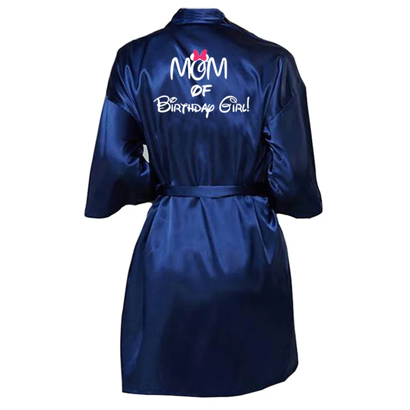 Girl\'s Kimono Robe Children & MOM Bathrobes For Spa Satin Silk Nightgown for Wedding Bridal Birthday Party Sleepwear