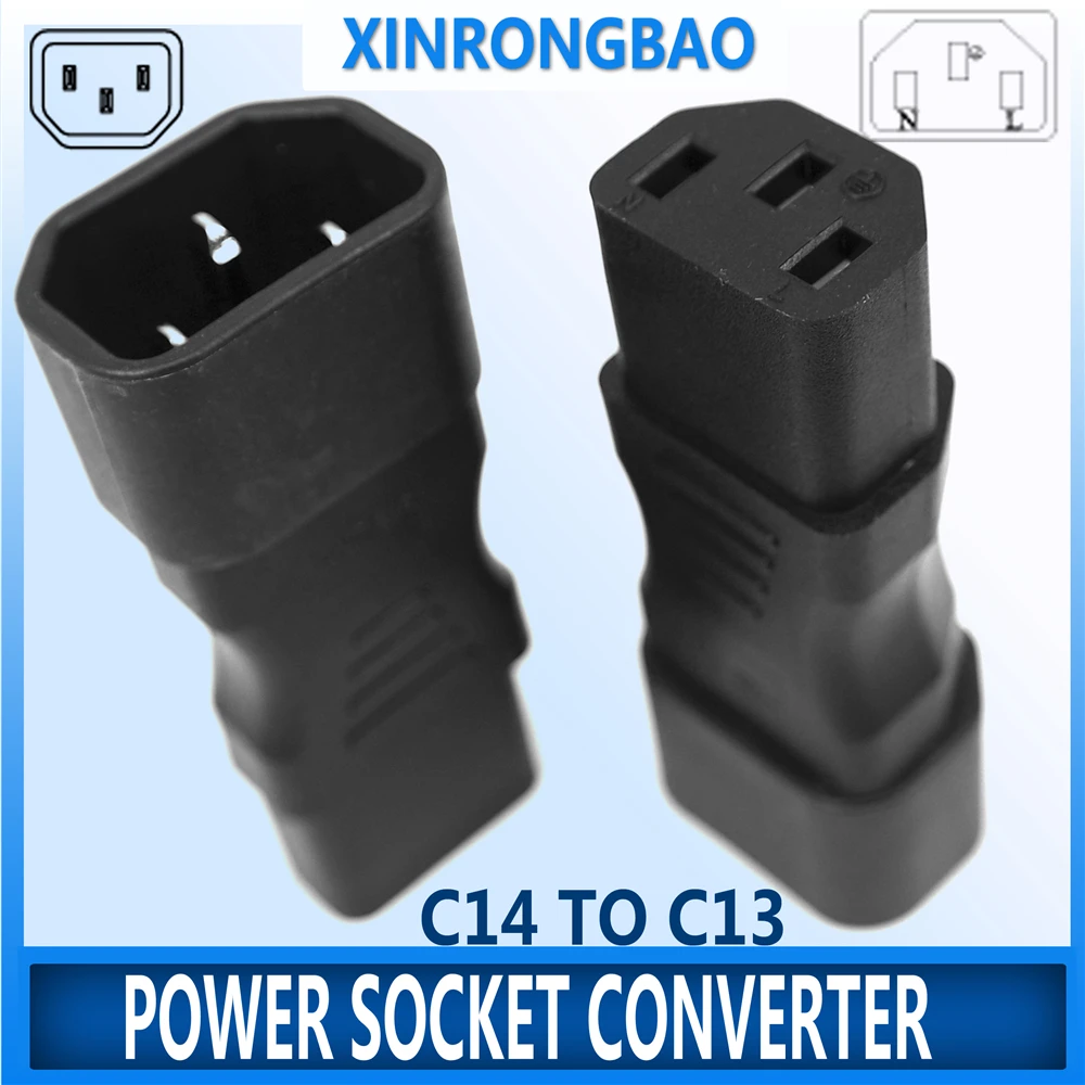 

IEC320 C14 to C13 Connector Industrial Plug Socket Inlet Converter Power Adapter Electrical Adaptor Adaptador Plug/ Socket 3 Pin