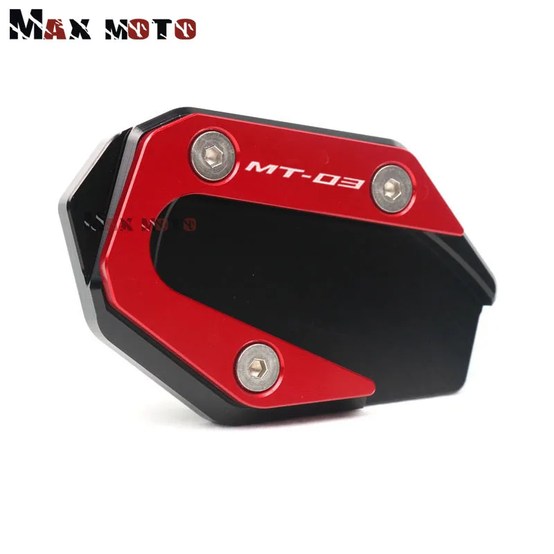 لياماها MT 03 25 YZF R3 R25 MT03 YZFR25 YZFR3 2014-2020 2019 دراجة نارية مسنده القدم الجانب حامل تمديد وسادة دعم لوحة