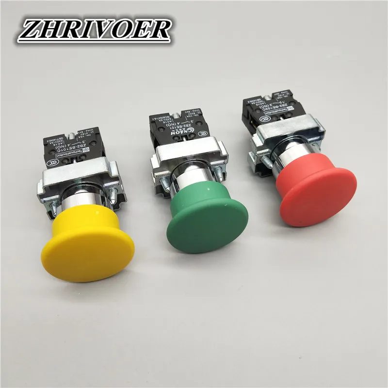 22mm Xb2-bc31 Xb2-bc42 Mushroom Head Push Button Switch Momentary self-Reset 10A/660V