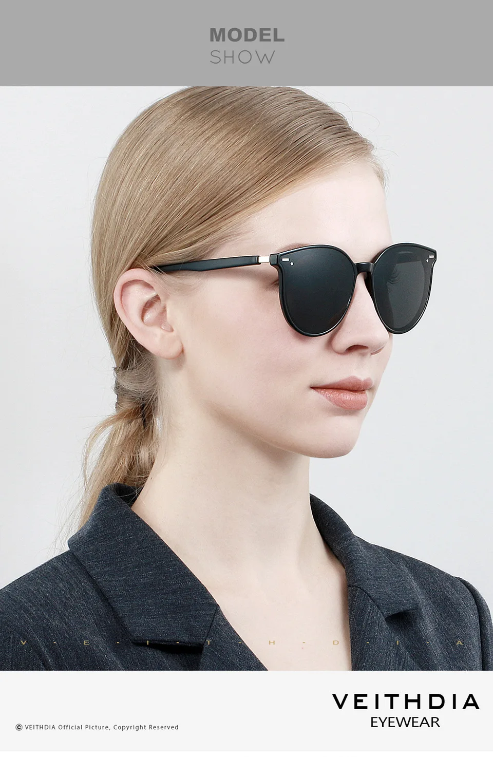 VEITHDIA Sonnenbrille Frauen Luxus Vintage Polarisierte Sonnenbrille Photochromen UV400 Cat Eye Damen Mode Brillen Weibliche K8520 – Detail 11