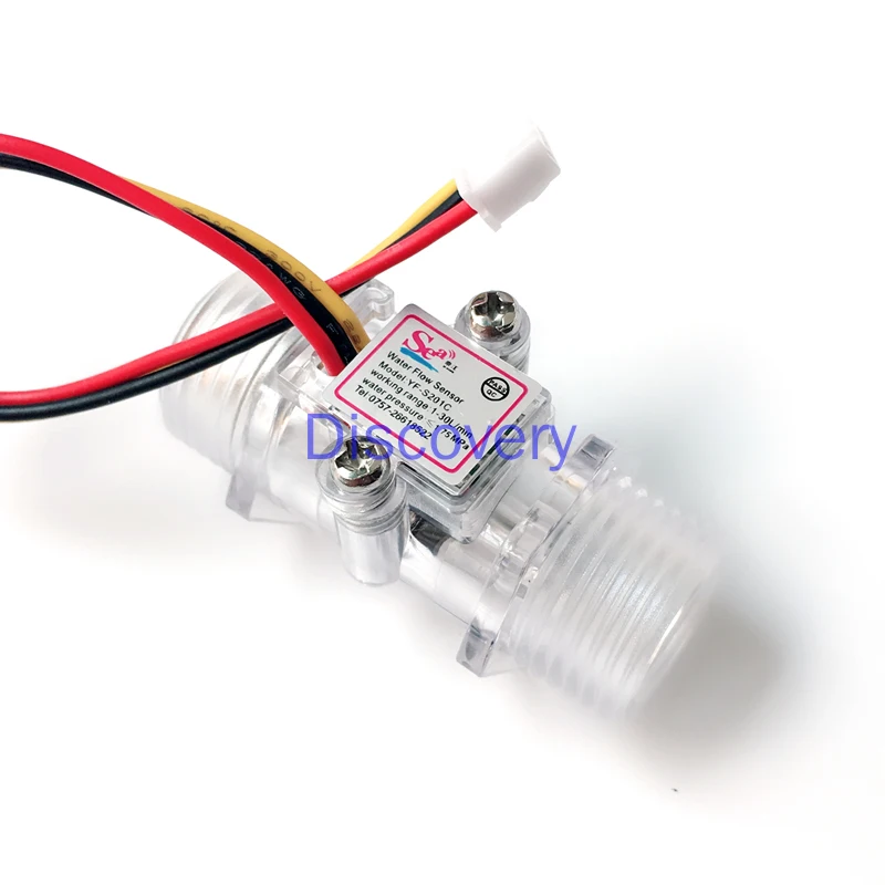 Yf-s201 تدفق المياه الاستشعار DN15 قاعة تدفق متر 4 سبليت تدفق الاستشعار G1/2 مقياس تدفق التوربينات