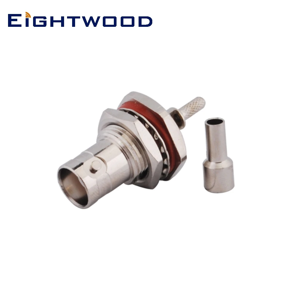 

Eightwood 5PCS BNC Jack Female Bulkhead with O-ring Straight RF Coaxial Connector for RG316,LMR-100, RG174 Cable Antenna Adapter