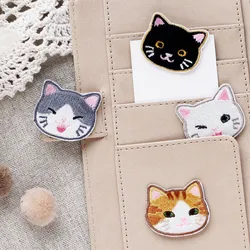 Ricamo Cat Patch ferro sulle toppe per abbigliamento Jeans borse Patchwork cucito Applique simpatici animali Parches adesivi per vestiti fai da te