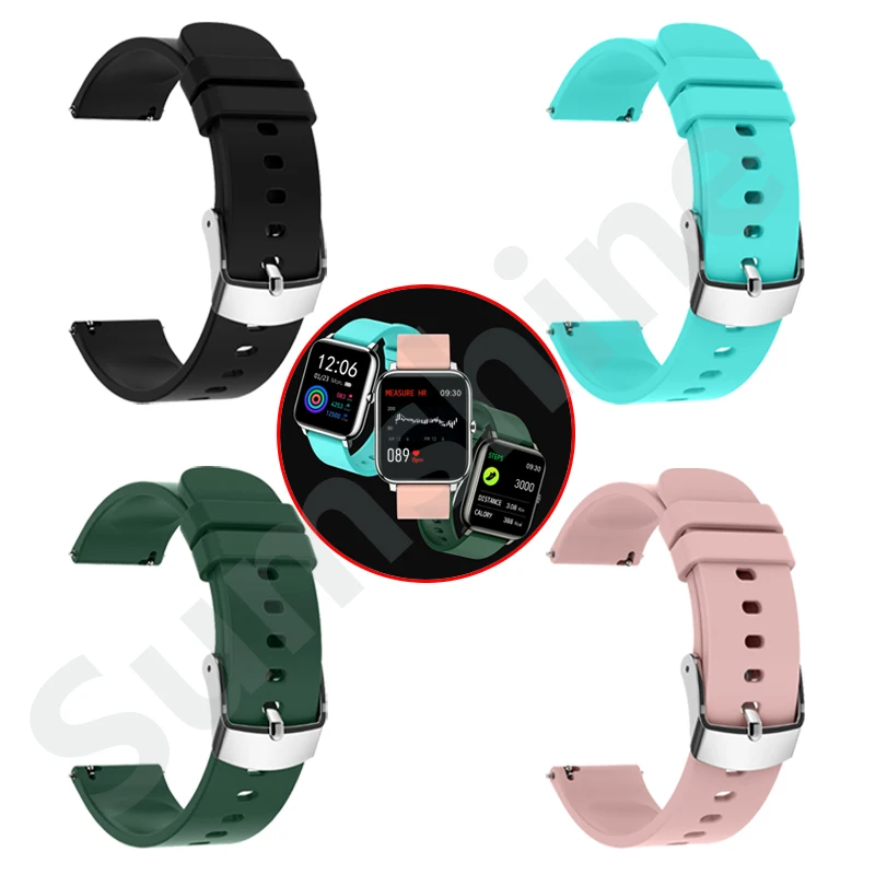 Original Silicone Wrist Strap For P22 Smart Watch Replacement Belt 20mm Watchband Watch Accessories Watch Strap For P22 Bracelet