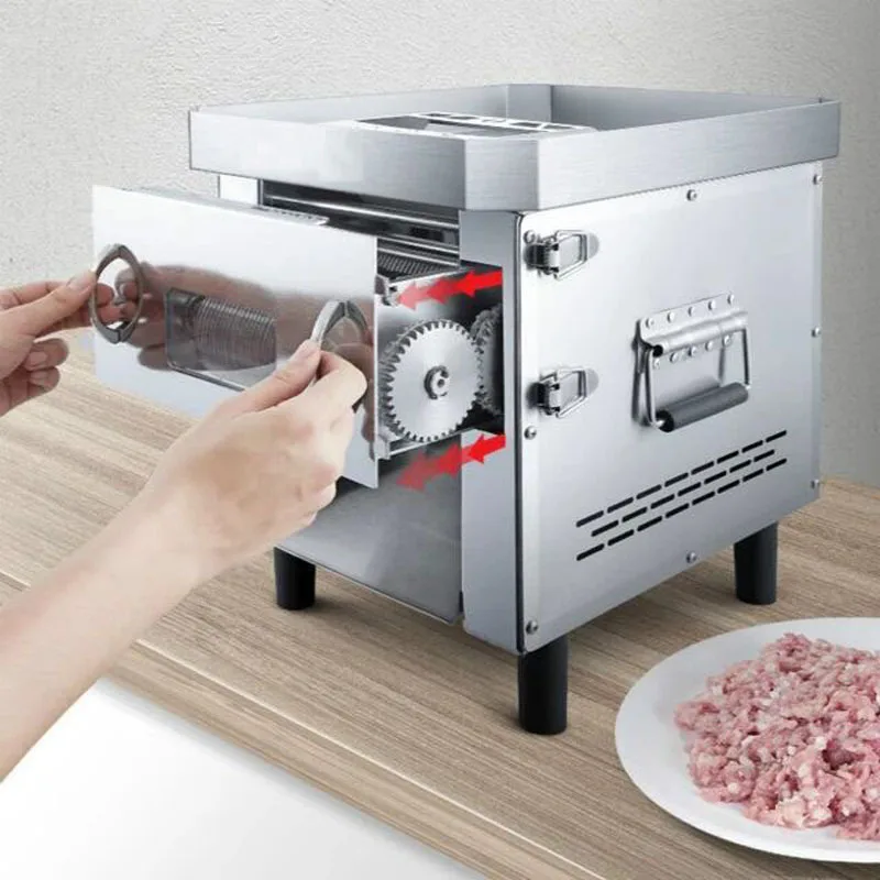 Nieuwe multifunctionele vleessnijmachine Commerciële roestvrijstalen elektrische groentesnijder Vleessnijder Machine 220V / 110V