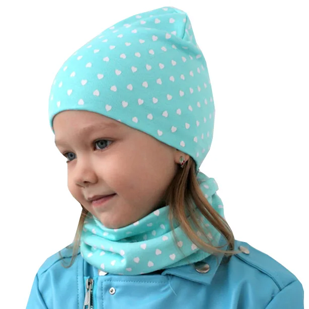 New Winter Children Scarf Hat Sets Cartoon Dinosaur Baby Head Cover Spring Warm Neck Collar Kids Beanies Set Cotton Children Hat