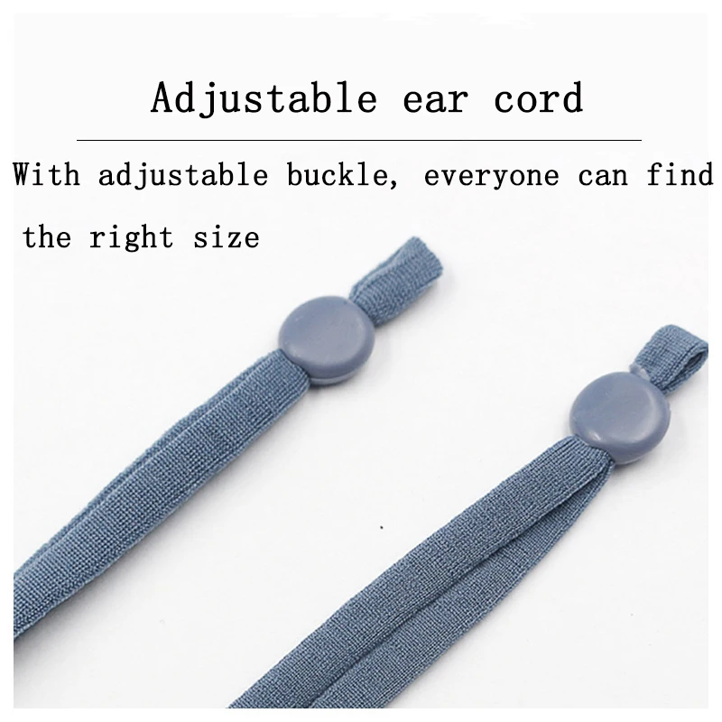 5mm Adjustable Mask Rope Elastic Band with Buckle Mask Ear Cord Environmental Protection Hollow Color Mask Adjust Belt 100 Pcs