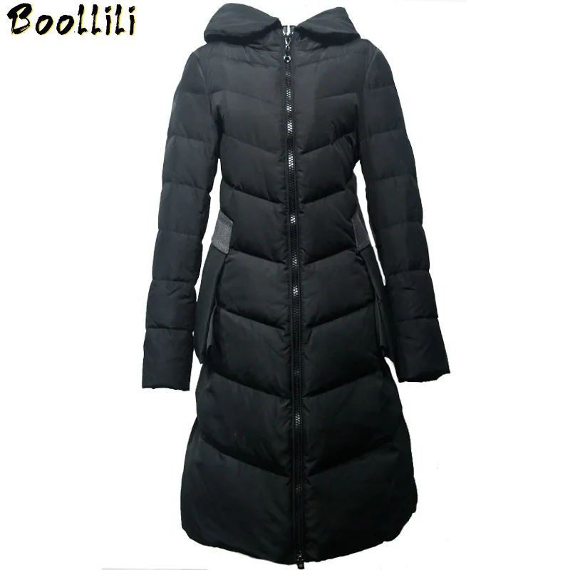 Long Boollili 2023 Down Jacket Woman Hooded Winter Coat Puffer Jacket Women Korean Warm Duck Down Coats Doudoune Femme Hiver