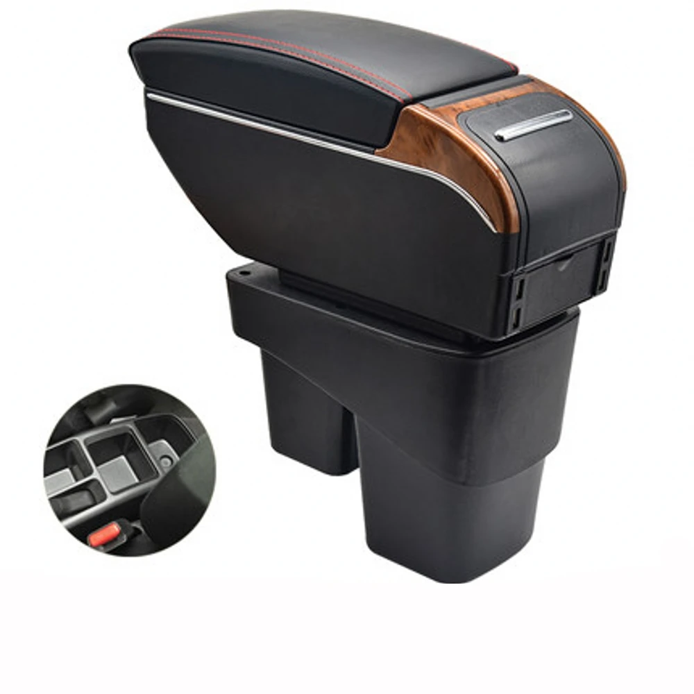 

For Honda Fit Jazz 3rd Armrest Box Central Content Interior Arm Elbow Rest Storage Case Car-styling with USB Cup Holder