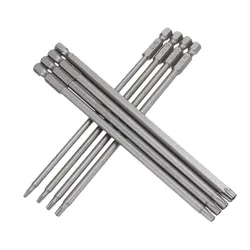 1PC Magnetic Torx Screwdriver Bit 150mm Long T8,T10,T15,T20,T25,T27,T30,T40 Hex Shank Electric Screwdriver Bits For Power Tools