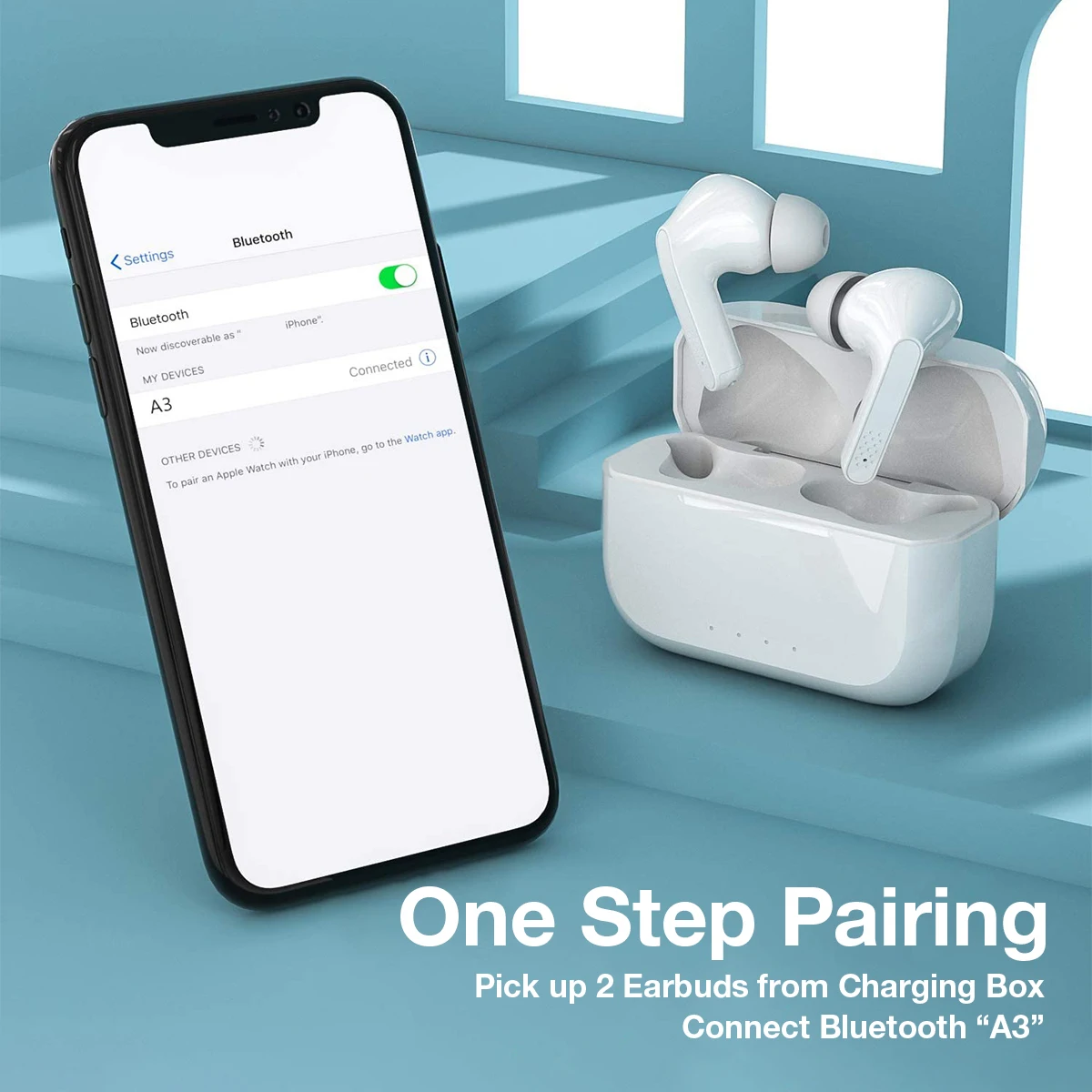ZQB-auriculares inalámbricos A3 con Bluetooth 5,0, dispositivo de audio HiFi, ligero, ergonómico, intrauditivo, Control táctil, TWS, con Cable de carga