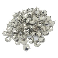 100pcs 12mm Cone  Metal Stud Rivet Punk Shoes Bag Clothes Accessories