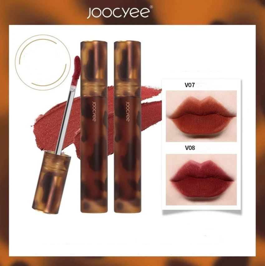 Joocyee Tortoise Shell Velvet Matte vloeibare lippenstift Lipgloss Glaze Soepel hydraterende waterdichte langdurige make-up