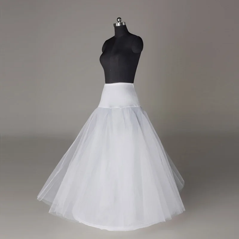 Under Wear Underskirt 1 Hoop 2 Layers Tulles Petticoat For A Line Wedding Dress Bridal Gown