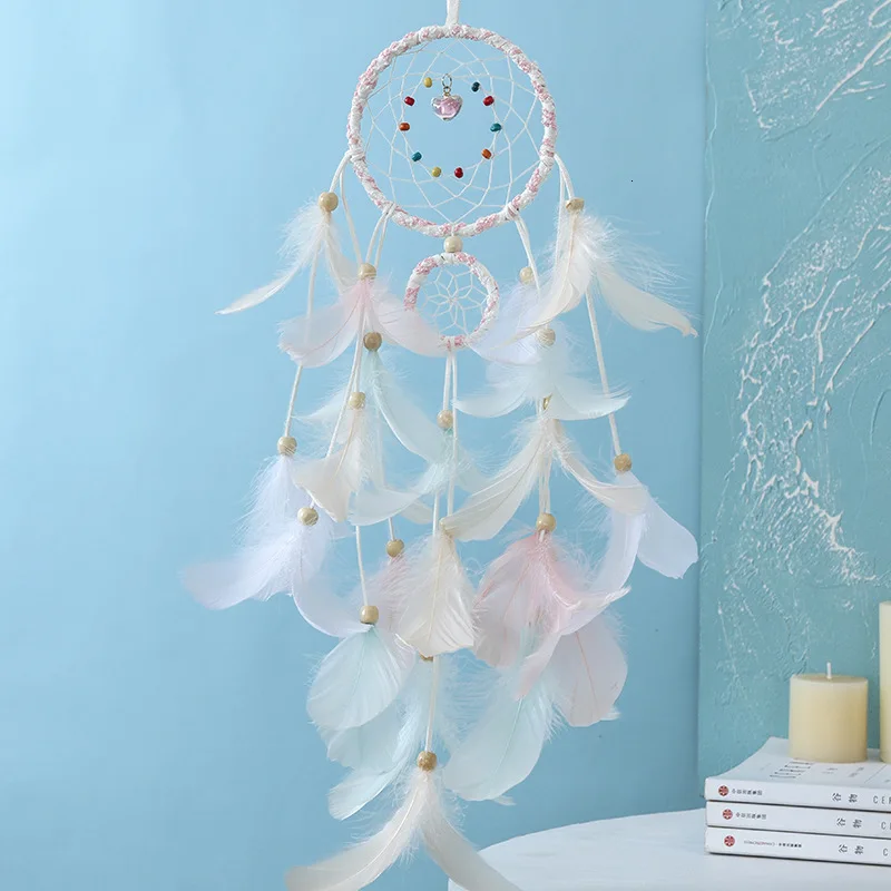 15 Styles Wall Dream Catcher Led Handmade Feather Braided Wind Chimes For Room Decoration Hanging Home Christmas Decor Poster