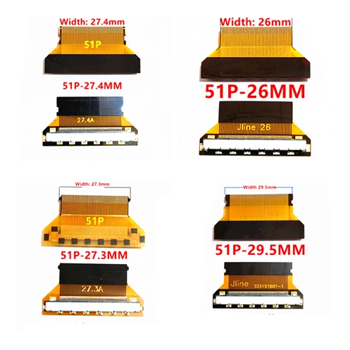 FIX 30P to FPC 30P/51P 0.5mm/1.0mm flexible cable interface adapter LCD LED LVDS Cable to FPC FFC adapter board TV plate