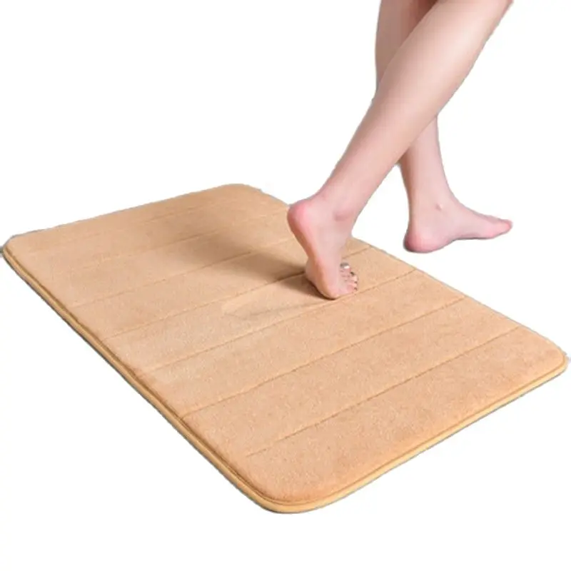 

1Pcs Home kitchen Bathroom Non-slip Mat Coral velvet Absorbent Carpet40X60cm 50X80cm Memory Foam Absorb water floor mats Decor